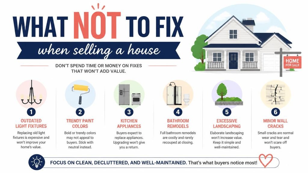 what not to fix when selling a house